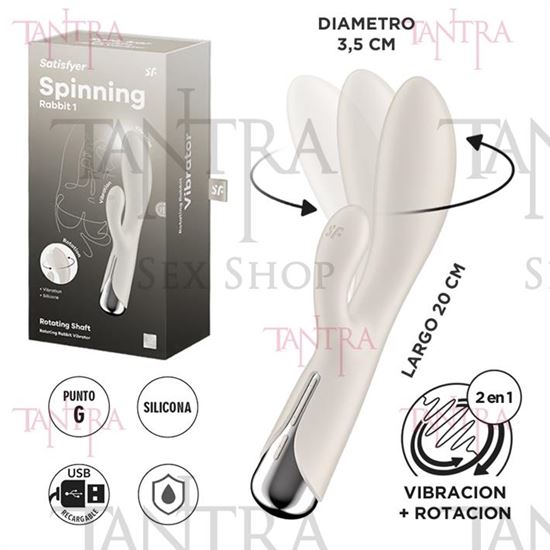 Spinning Rabbit 1 beige Estimulador de punto G con vibracion para el clitoris